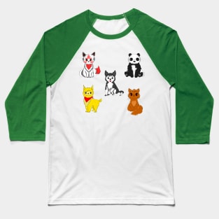 Cute animal pattern Baseball T-Shirt